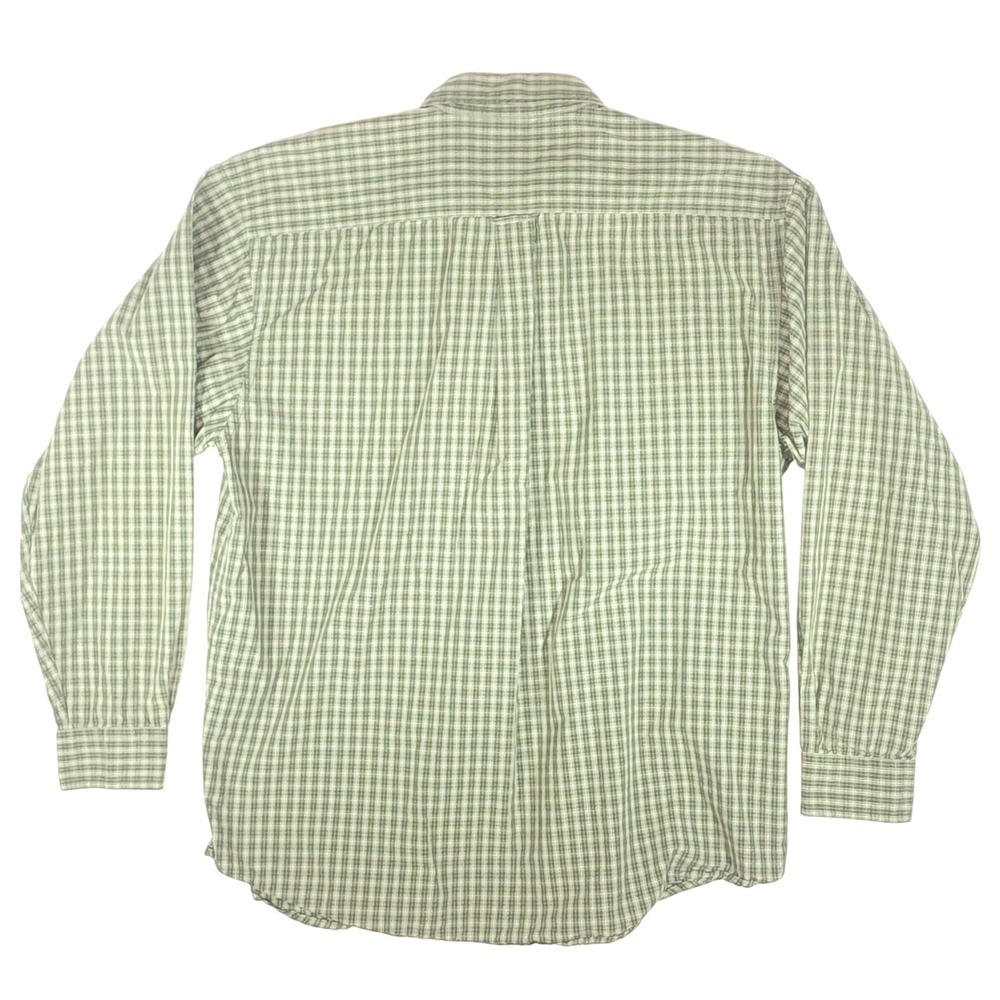 American Eagle Outfitters Shirt Mens Large Green Check Long Sleeve Button Up - Picture 8 of 9